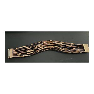 Leopard Printed Magnet Buckle Bracelet